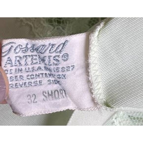 Vintage Gossard Adjustable Strap Lace Trim Slip size: 32 short celadon - Picture 2 of 5